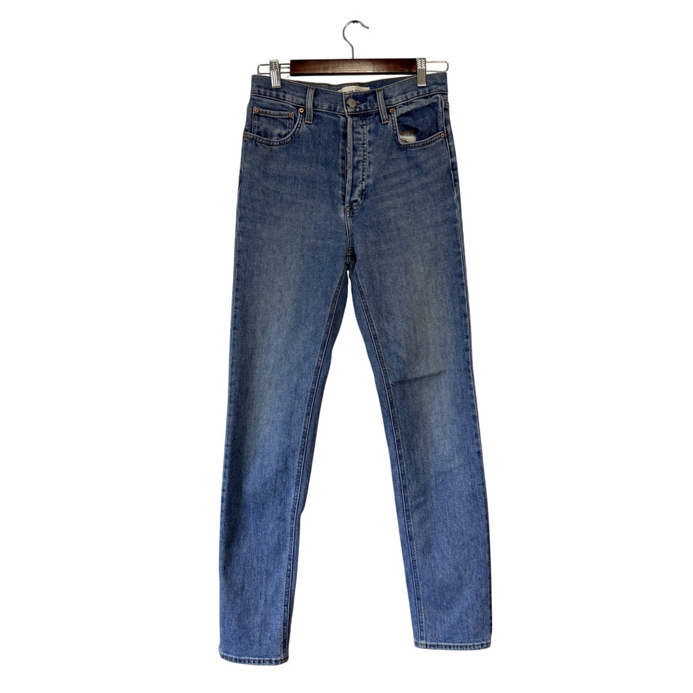 Aritzia Denim Forum The 90s Hi-Rise Drainpipe Slim Jeans Medium Wash Size 27